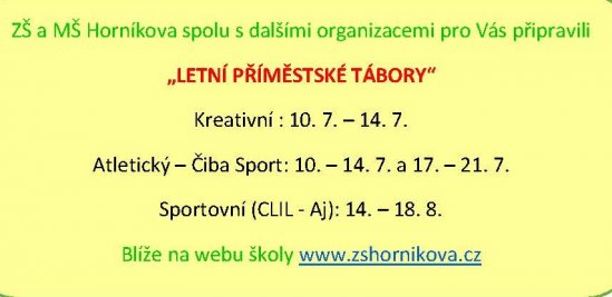 ZŠ Horníkova Příměstský tábor
